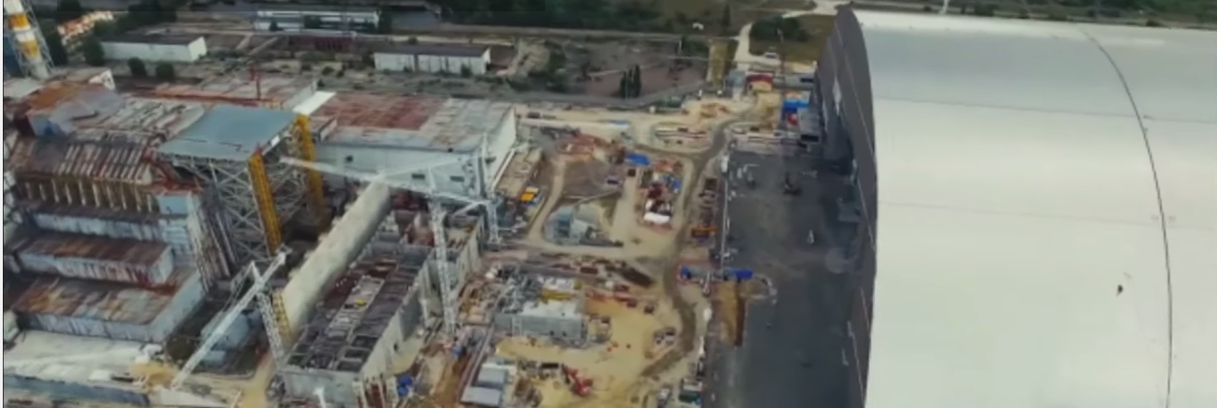 Eerie Drone Footage Shows New Chernobyl Sarcophagus Nearing Completion