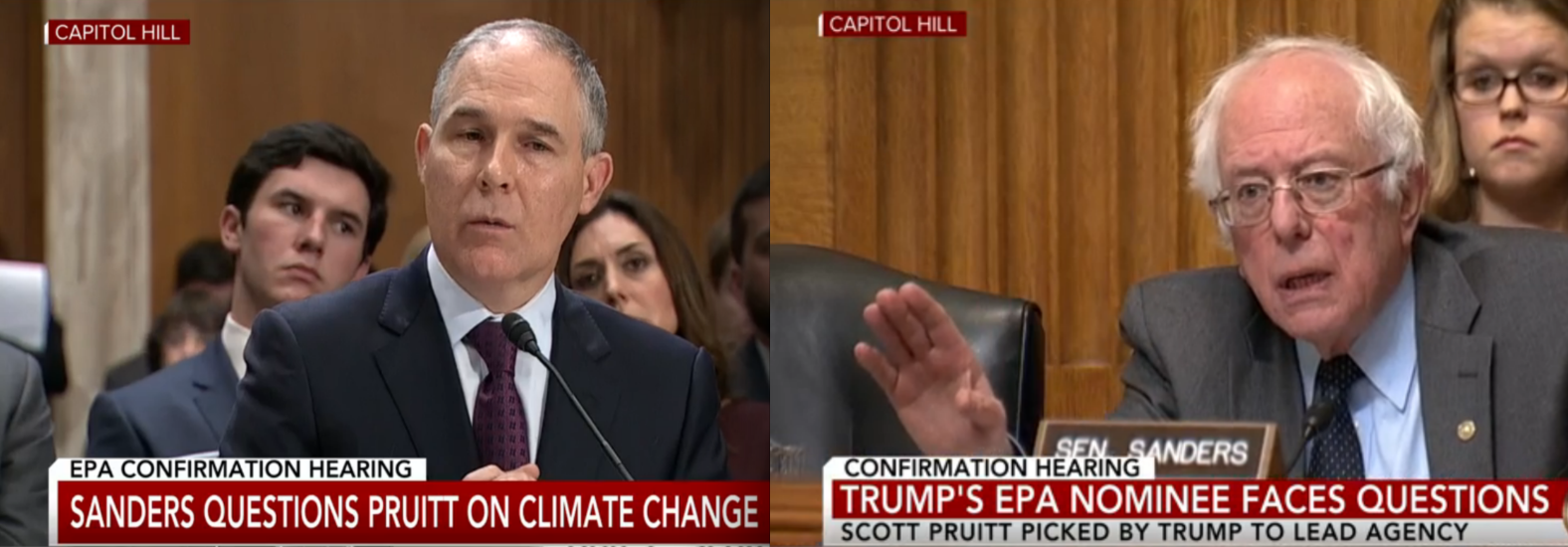 Video: Bernie Sanders Blasts Trump’s EPA Pick on Climate Change in Senate Confirmation Hearing