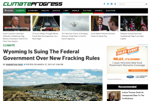 BLM Fracking Rules Lawsuit Climate Progress Headline