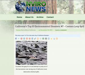Cantara Loop Spill -- EnviroNews Headline