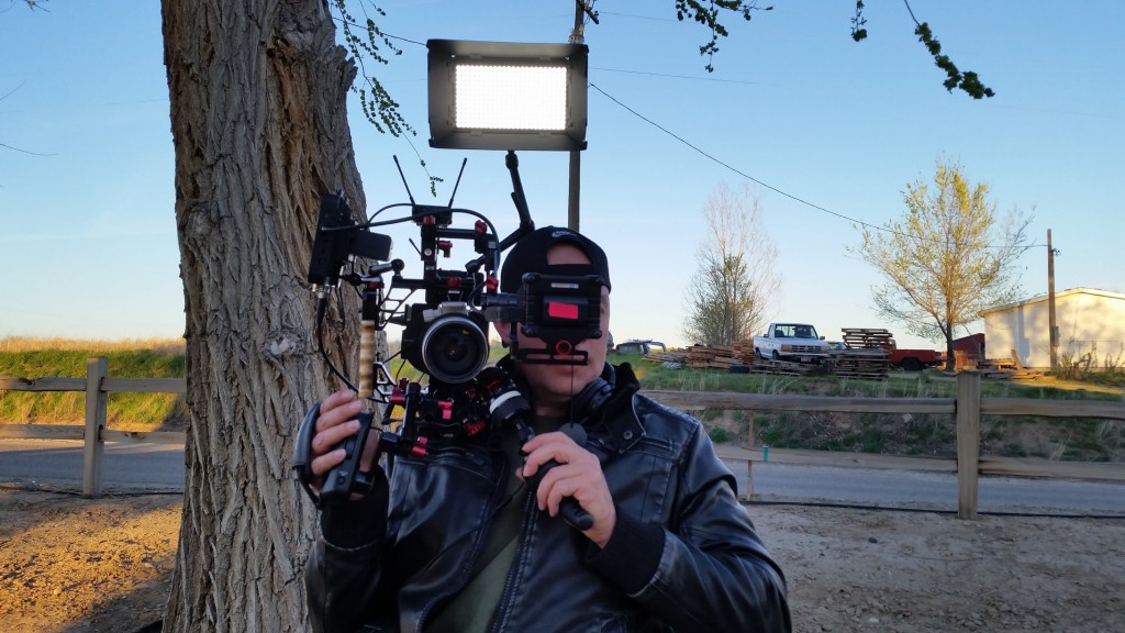Emerson Urry Sporting a Sony FS700 4K Super Slow-Mo Cam With Convergent Design Odyssey 7Q Deck on Zacuto Shoulder Rig With Ikan Onboard Light